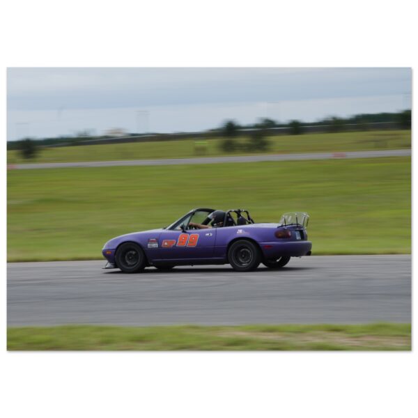 Purple Miata at Autocross